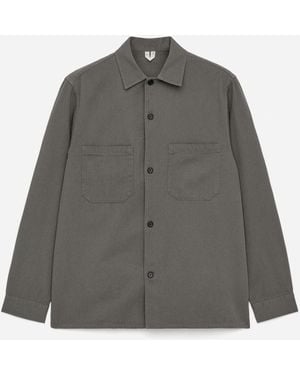 ARKET Cotton Twill Overshirt - Grey