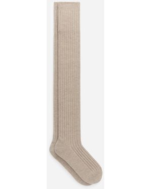 ARKET Cashmere-Blend Knee Socks - White