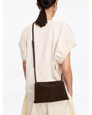 ARKET Split Suede Crossbody Bag - White