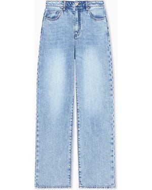 ARMANI EXCHANGE Vaqueros De Corte Relajado En Denim Lyocell - Azul