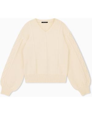 ARMANI EXCHANGE Pullover Taglio Regular A Trecce - Neutro