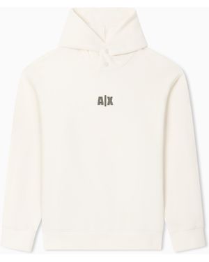 ARMANI EXCHANGE Cotton Hoodie - White