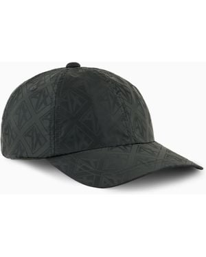 ARMANI EXCHANGE Chapeau Visière En Tissu Satiné Avec Logo - Vert