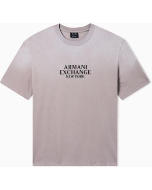 ARMANI EXCHANGE Regular Fit Cotton T-Shirt - Grey