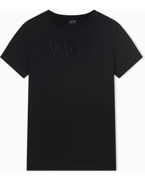 ARMANI EXCHANGE Regular Fit T-Shirt - Black