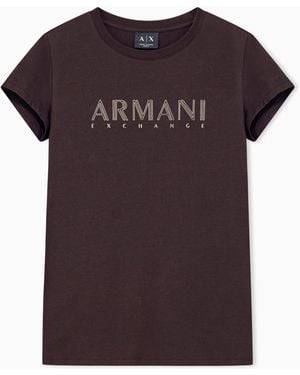 ARMANI EXCHANGE Slim Fit T-Shirt - Purple