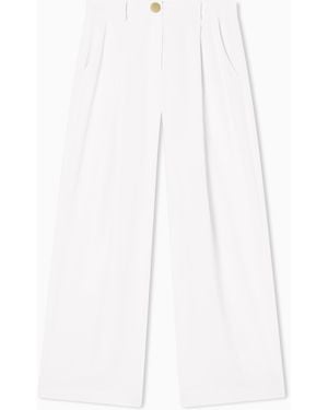 ARMANI EXCHANGE Fluid Fabric Trousers - White