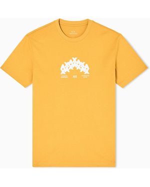 ARMANI EXCHANGE T-Shirt Mit Grafikdruck - Gelb