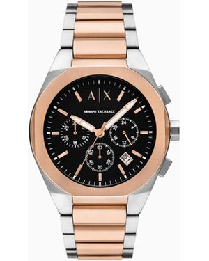 ARMANI EXCHANGE Three-Hand Two-Tone Stainless Steel Watch - White
