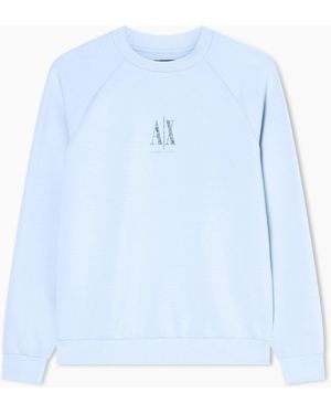 ARMANI EXCHANGE Crew Neck Sweatshirt - Blue