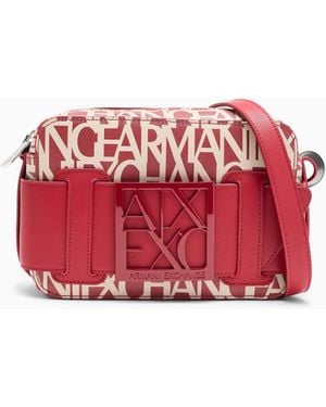 ARMANI EXCHANGE Messenger Bag Monogram - Red