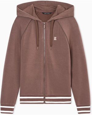 ARMANI EXCHANGE Zip-Up Sweatshirt - Brown
