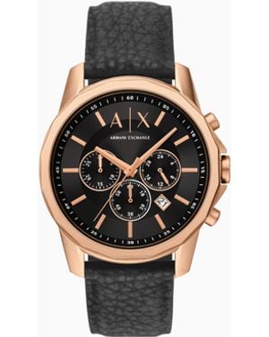 ARMANI EXCHANGE Chronograph Rubber Watch - Black