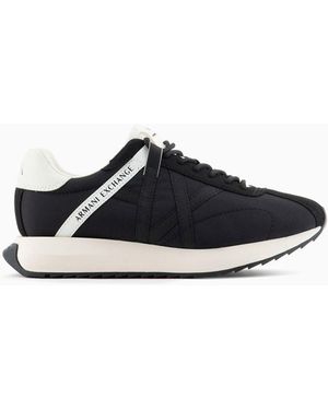 ARMANI EXCHANGE Sneakers In Tessuto Tecnico, Mesh E Suede - Nero