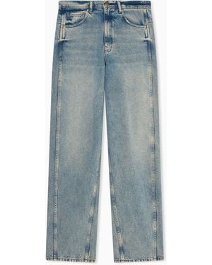 ARMANI EXCHANGE Relaxed Fit Distressed Denim Trousers - Blue