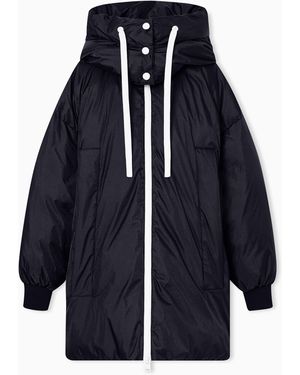 ARMANI EXCHANGE Chaqueta De Plumas De Gran Tamaño Con Capucha - Azul