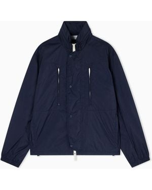 ARMANI EXCHANGE Ultralight Nylon Blouson With Technical Details - Blue