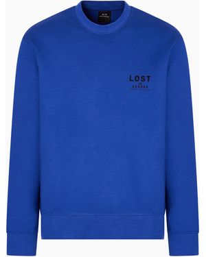 ARMANI EXCHANGE Felpa Girocollo Lost - Blu