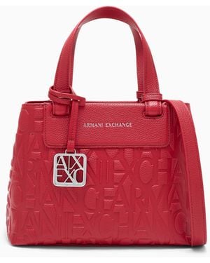 ARMANI EXCHANGE Tragetasche Mit Prägung Und Abnehmbarem Schulterriemen - Rot