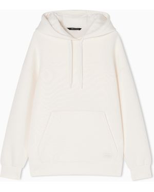 ARMANI EXCHANGE Scuba Fabric Hoodie - White