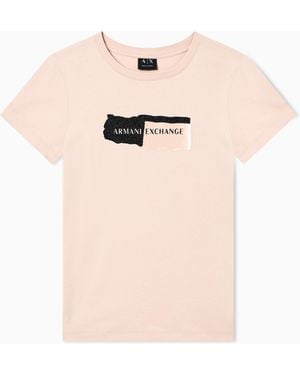 ARMANI EXCHANGE Regular Fit T-Shirt - Pink