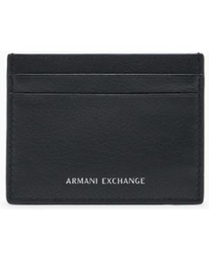 ARMANI EXCHANGE Smooth Leather Cardholder With Multiple Slots And Logo - White
