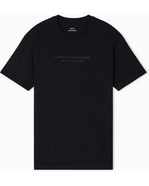 ARMANI EXCHANGE T-Shirt Regular Fit Con Logo - Nero
