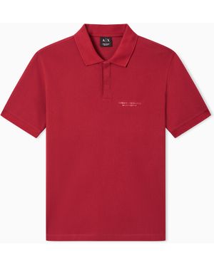 ARMANI EXCHANGE Regular Fit Polo - Red