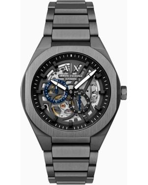 ARMANI EXCHANGE Sync Automatic Gunmetal Stainless Steel Watch - Multicolour