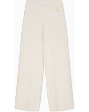 ARMANI EXCHANGE Pantalón De Corte Regular De Punto De Viscosa Reciclada - Blanco