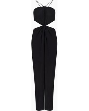 ARMANI EXCHANGE Jumpsuit With Cut Out - Black