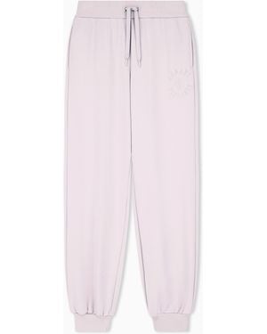 ARMANI EXCHANGE Regular Fit Trousers Cotton French Terry - Pink