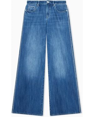 ARMANI EXCHANGE Loose Fit Mid- Rigid Denim Jeans - Blue