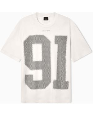 ARMANI EXCHANGE Regular Fit Cotton T-Shirt - White