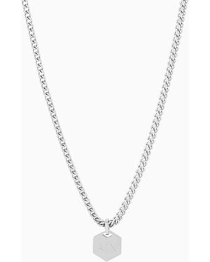 ARMANI EXCHANGE Stainless Steel Chain Necklace - White