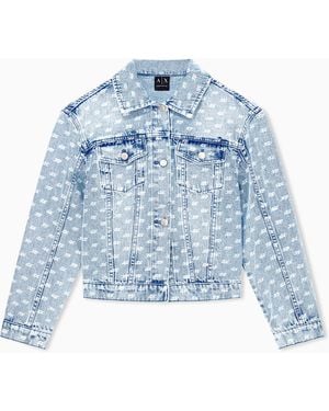 ARMANI EXCHANGE Regular Fit Blouson Jacket - Blue