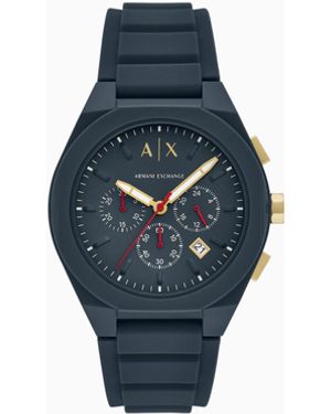 ARMANI EXCHANGE Chronograph Silicone Watch - Blue
