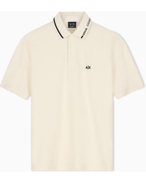 ARMANI EXCHANGE Regular Fit Polo Shirt - White