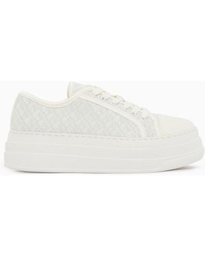ARMANI EXCHANGE Trainers Jacquard Canvas - White