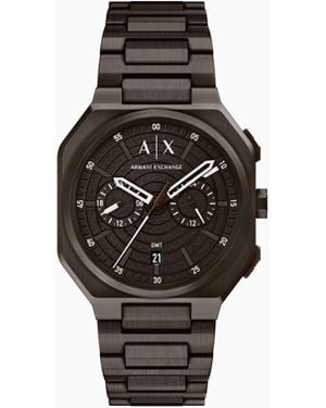 ARMANI EXCHANGE X Bass Dual-Time Watch - Black