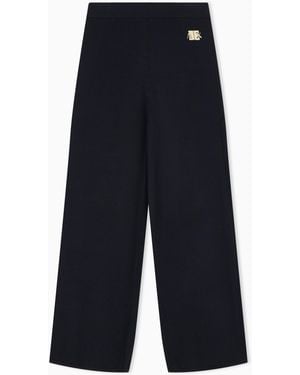 ARMANI EXCHANGE Pantalón De Corte Regular De Punto De Viscosa Reciclada - Azul