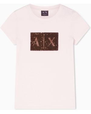 ARMANI EXCHANGE Slim Fit T-Shirt Cotton Jersey - Pink