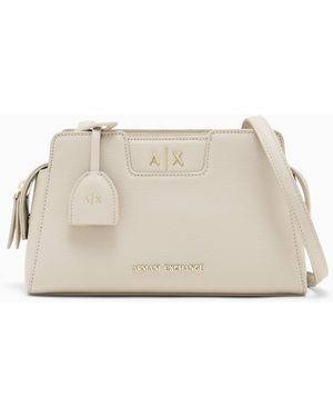 ARMANI EXCHANGE Crossbody Messenger Bag With Outside Coating - Natural