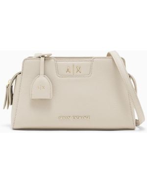 ARMANI EXCHANGE Umhängetasche Mit Struktur Und Abnehmbarem Schulterriemen - Natur