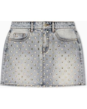 ARMANI EXCHANGE Skirt Slim-Fit Denim - Grey