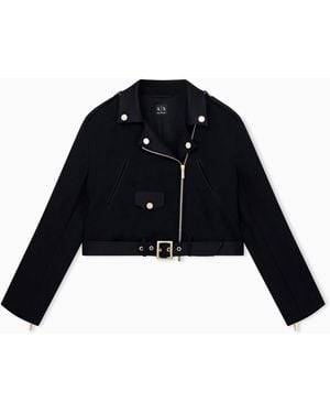 ARMANI EXCHANGE Giubbino Up For Party Modello Blouson Con Zip - Blu