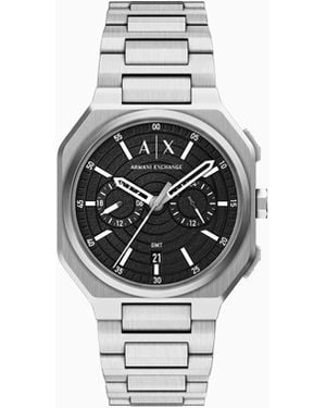 ARMANI EXCHANGE X Bass Dual-Time Watch - White