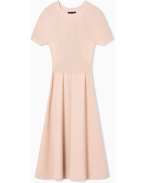 ARMANI EXCHANGE Midi Dress With Flared Skirt - Pink