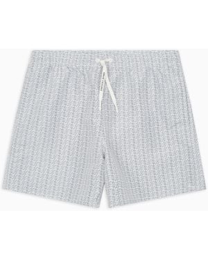ARMANI EXCHANGE Costume Boxer A Fantasia - Bianco