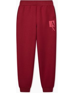 ARMANI EXCHANGE Pantalones Jogger Up For Party Con Logotipo Y Canalé - Rojo